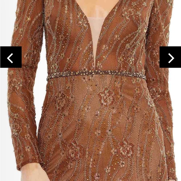 Mac Duggal Dresses & Skirts - Mac Duggal Brown Long Sleeve Dress